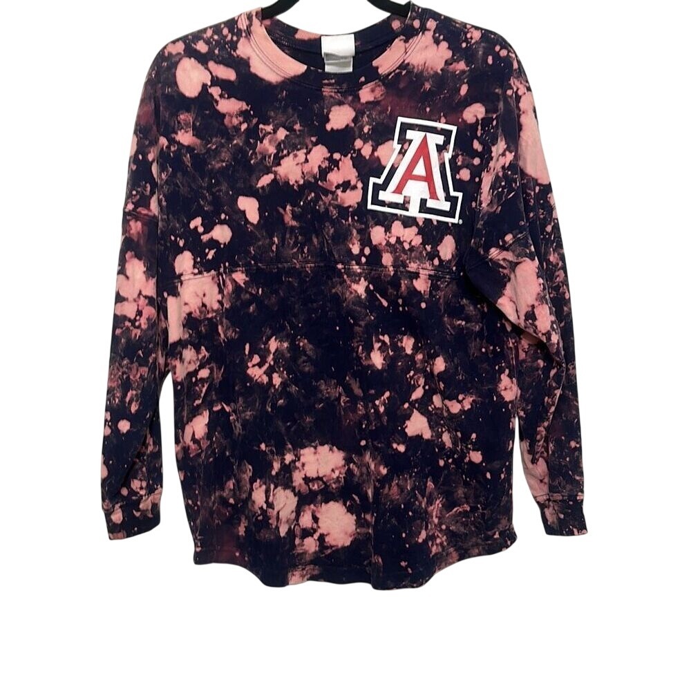 KA Knights Apparel Women's Wildcats Arizona Acid Wash Long‎ Sleeve T-Shirt Small